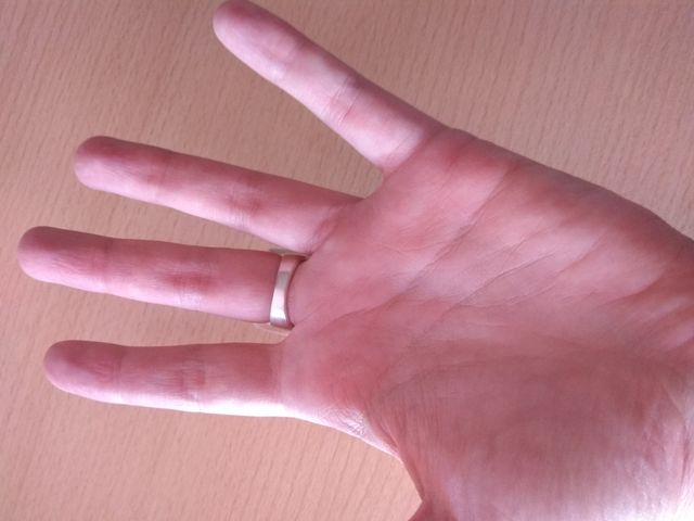 Anillo cuadrado plateado