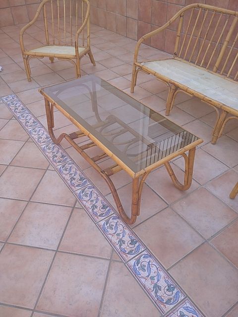 Juego de sillones de bambú