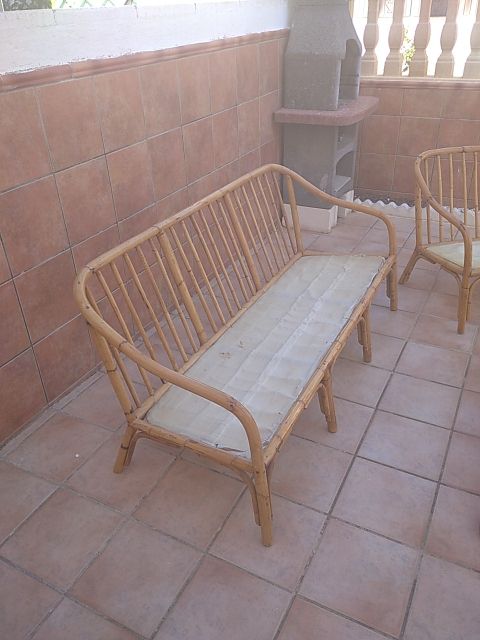 Juego de sillones de bambú