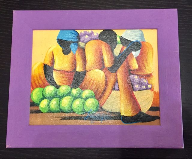 Cuadro óleo motivos taínos