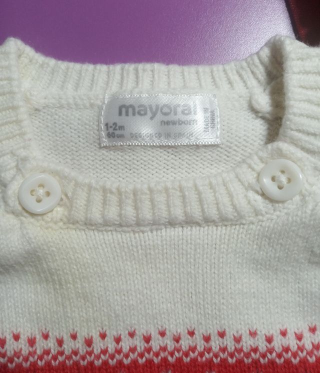 Jersey bebé. 1-2 meses. Mayoral