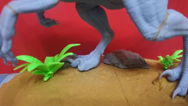 Blue Velociraptor Jurassic World 3D pintado a mano