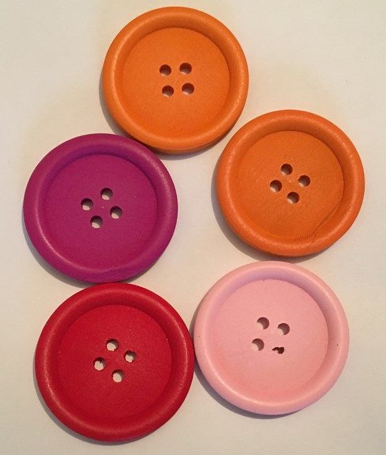 Botones de madera, 3,5cms