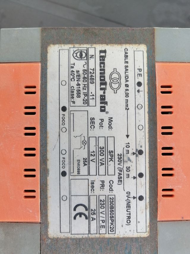 trasformador luz piscina