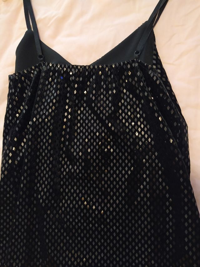 camiseta negra de vestir, talla M