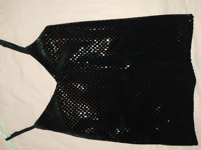 camiseta negra de vestir, talla M