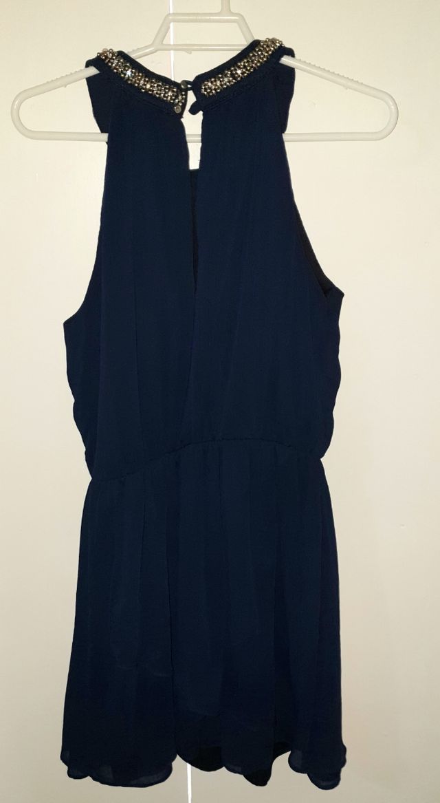 Vestido El Corte Ingles marino de fiesta T 42