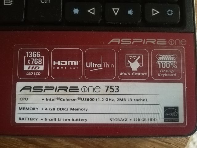 Acer Aspire One 753 De Segunda Mano Por 100 En Arroyomolinos En Wallapop