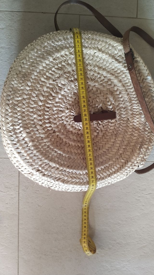 Bolso de mimbre y piel