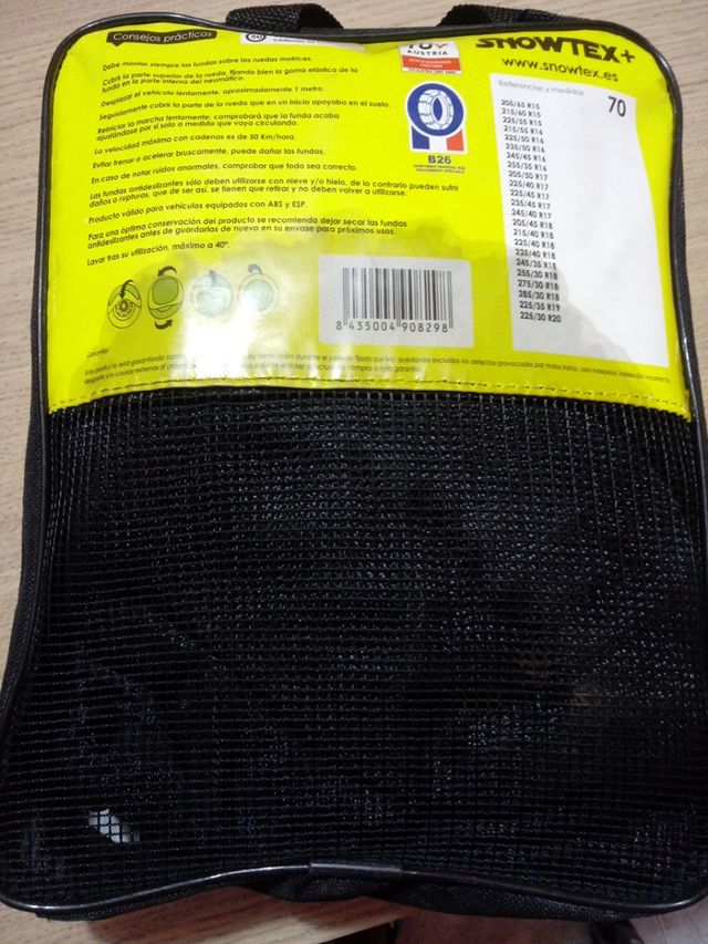 Cadenas de nieve solo usadas una hora