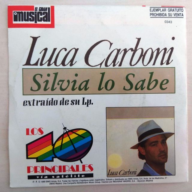 SINGLE VINILO CÓMPLICES LUCA CARBONI
