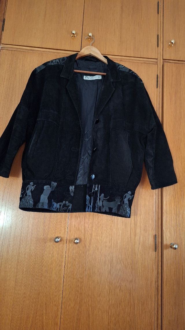 Chaqueta piel ante auténtica