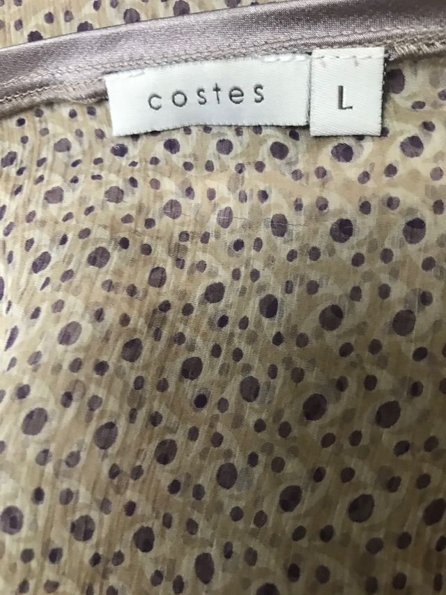 Camisola romántica gasa tonos lilas y beig