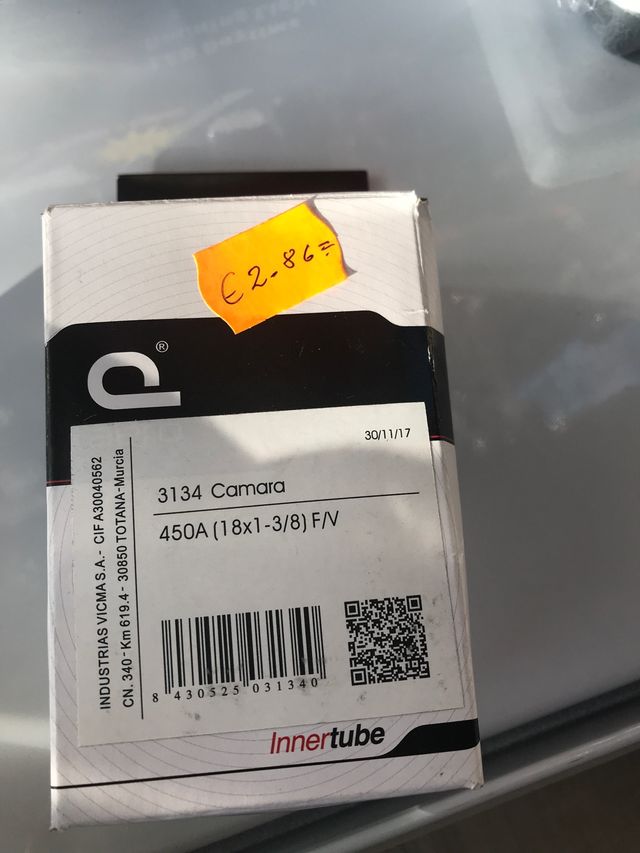 Camara  bicicleta 450A rueda 18x1-3/8) F/V AERO