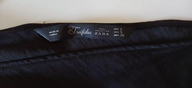 vestido negro.zara.talla s. nuevo