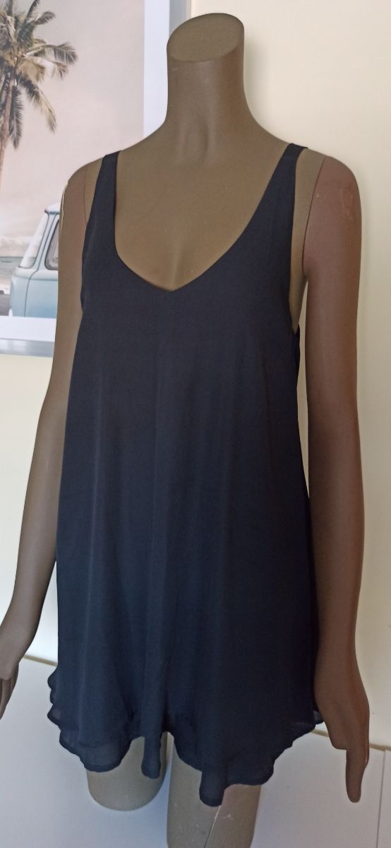 vestido mini negro.talla m.lefties.nuevo