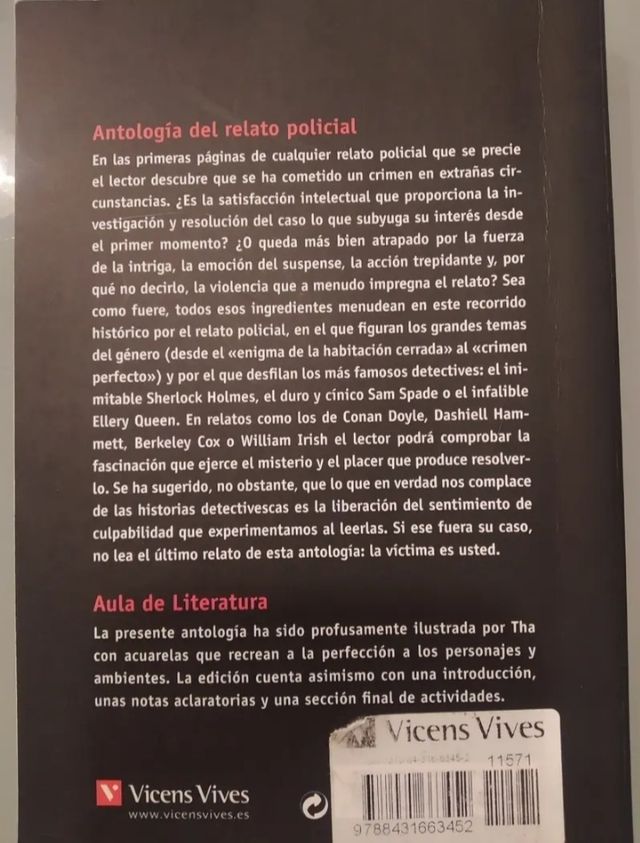 Libro "Antología del relato policial'