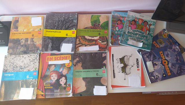 libros de 6 primaria CEIP Petra Lafont Tardajos 