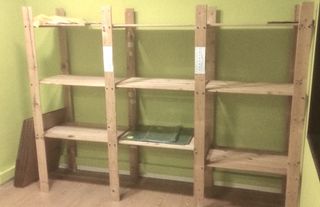 Estantería modular de madera de segunda mano por 68 € en Madrid en WALLAPOP