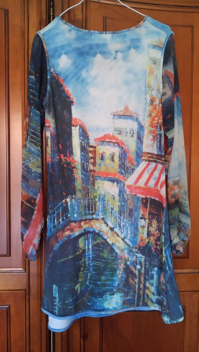 vestido punto m/l talla M