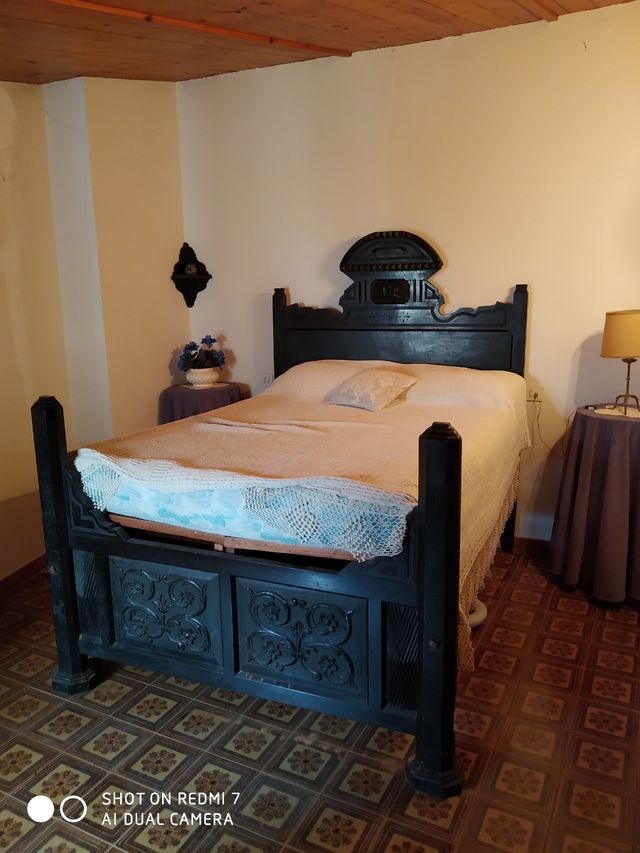 cama matrimonio caoba