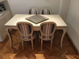 mesa sillas zaragoza madera blanco wengue mesa sillas zaragoza madera blanco wengue