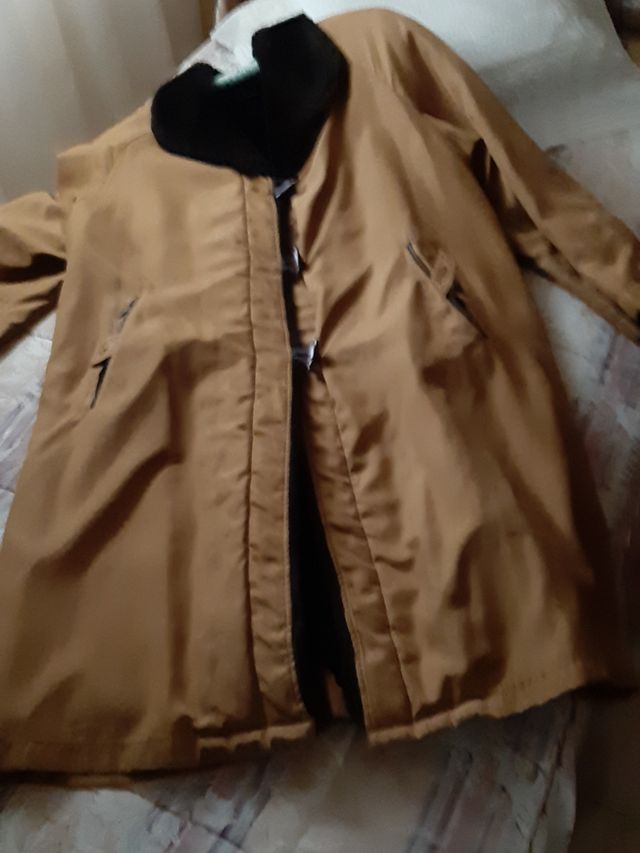 trench invernale foderato in pelliccia