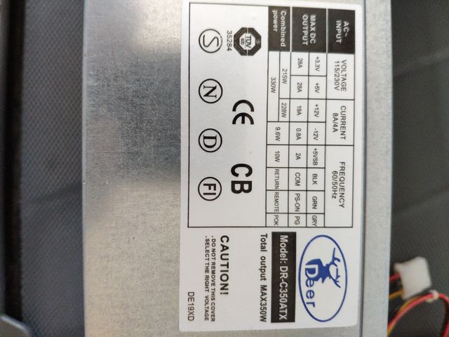 Fuentes de alimentacion varias potencias sobremesa