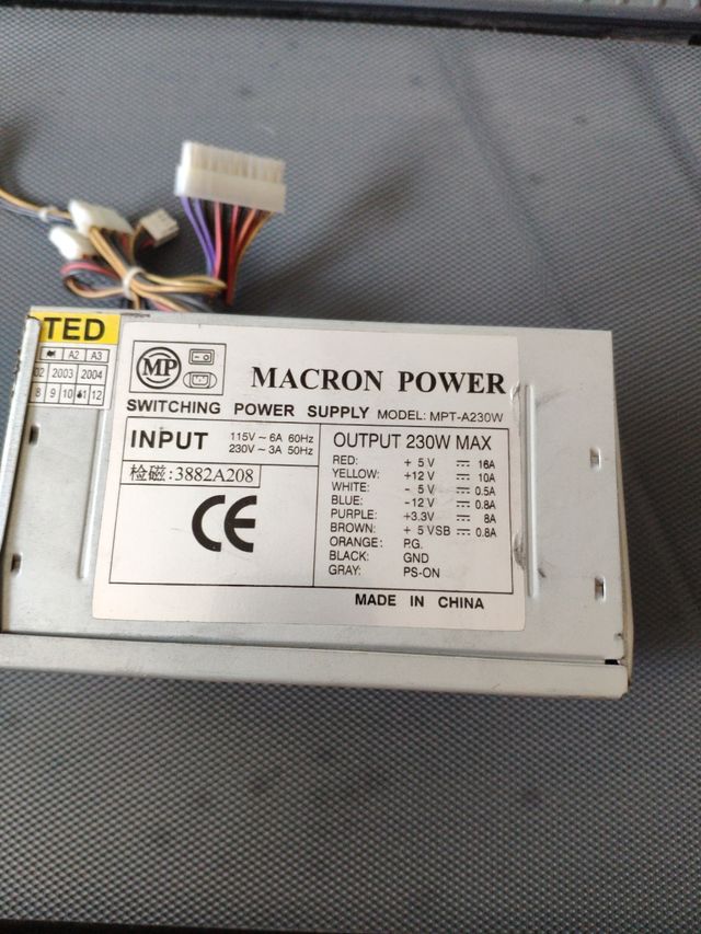 Fuentes de alimentacion varias potencias sobremesa