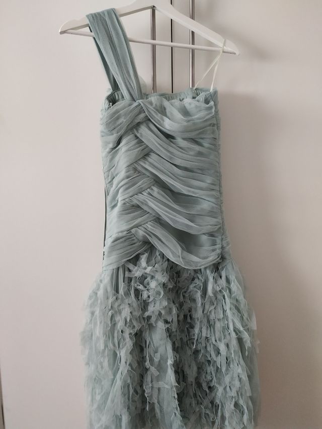 Vestido fiesta verde turquesa. Talla 36/38 (S/M)