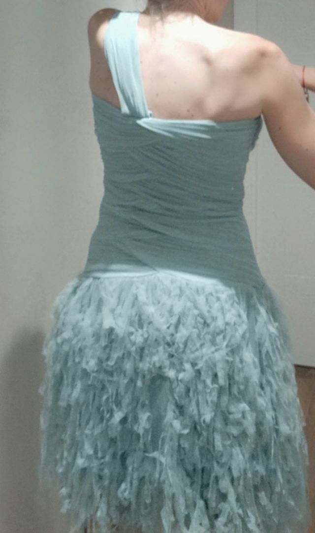 Vestido fiesta verde turquesa. Talla 36/38 (S/M)