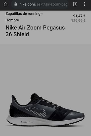 Zapatillas Nike Pegasus 36 Shield TALLA 43 de segunda mano ... Zapatillas Nike Pegasus 36 Shield TALLA 43 de segunda mano ...