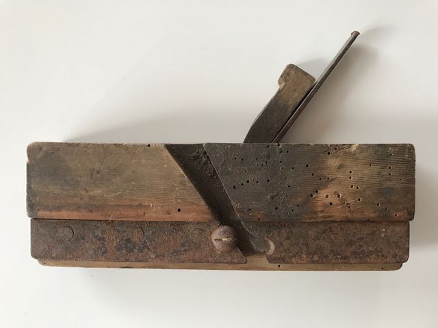 Cepillo de carpintero antiguo doble sentido