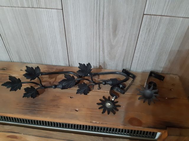 Barra para colgar cortina de forja de 2,5 m