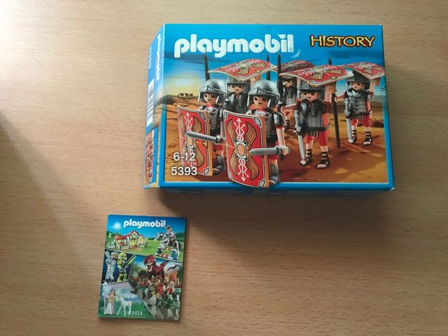 Playmobil caja vacía + catálogo romanos de segunda mano por 2 € en
