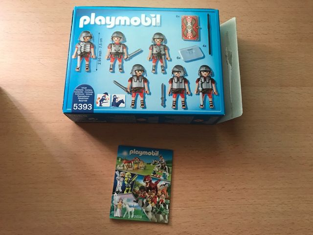 Playmobil caja vacía + catálogo romanos de segunda mano por 2 € en