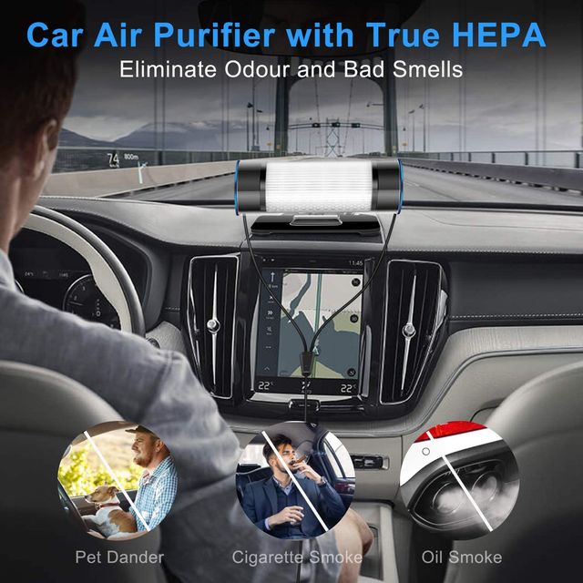 Purificador de Aire para Coche HEPA · SIN ESTRENAR