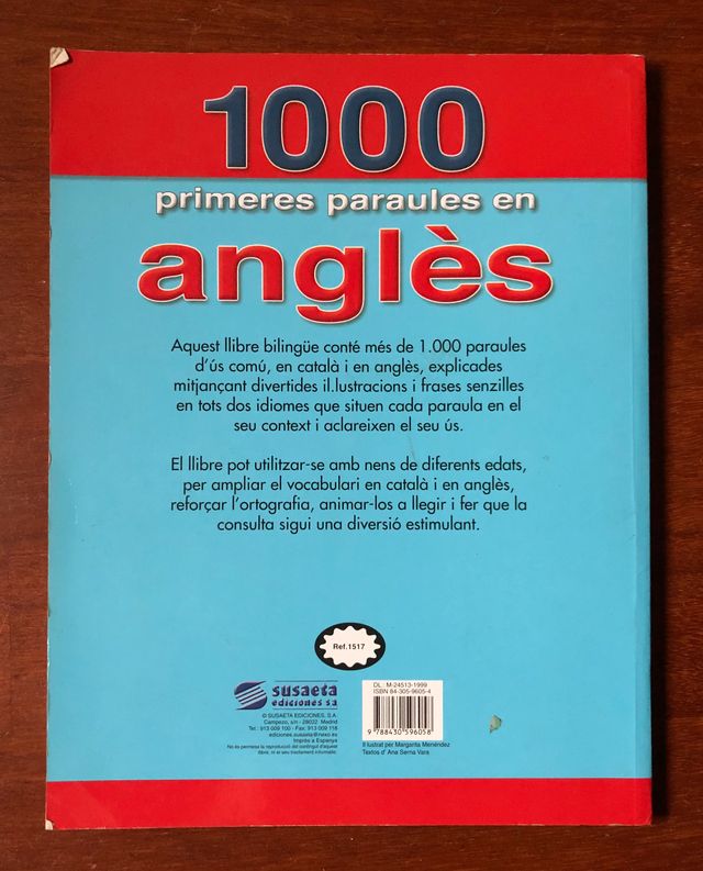 Llibre "1000 Primeres Paraules en Anglès"