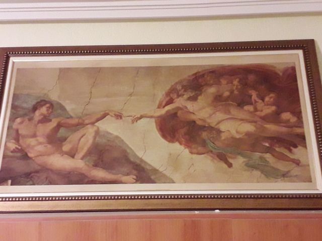 Cuadro la creación de Adán de Miguel Angel