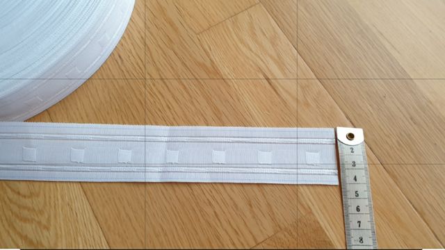 Cinta de cortina, estrecha