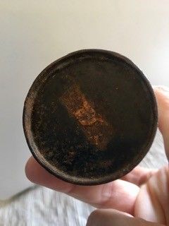 Antigua caja metalica Polvos Talco Orive, Unica!