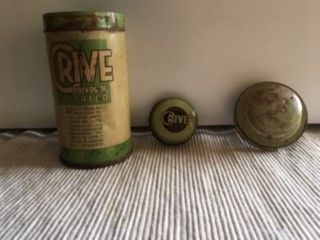 Antigua caja metalica Polvos Talco Orive, Unica!