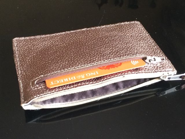 Monedero de pelo de piel