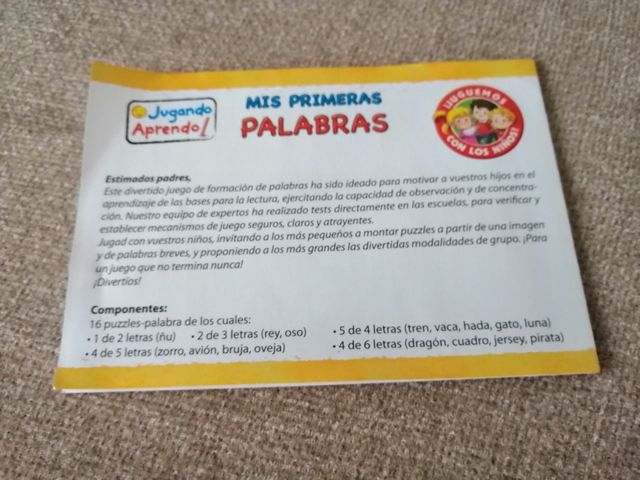 Puzzle Mis Primeras Palabras.