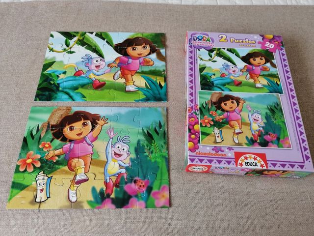 Puzzles Dora la Exploradora y La doctora Juguetes.