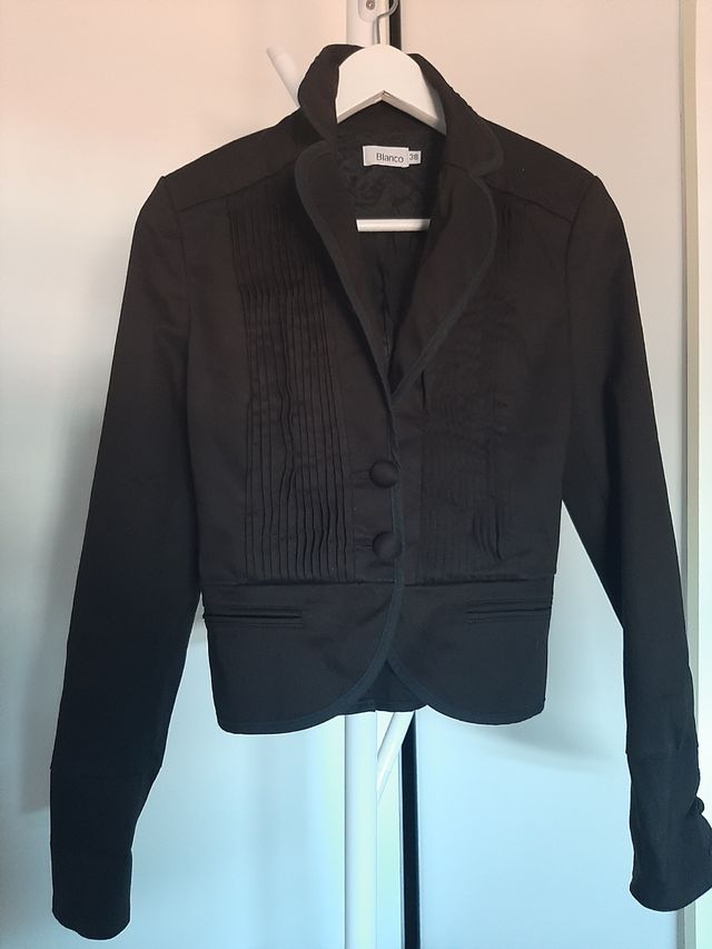 chaqueta de vestir negra