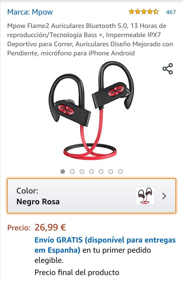 Cascos inhalambricos Bluetooth MPOW