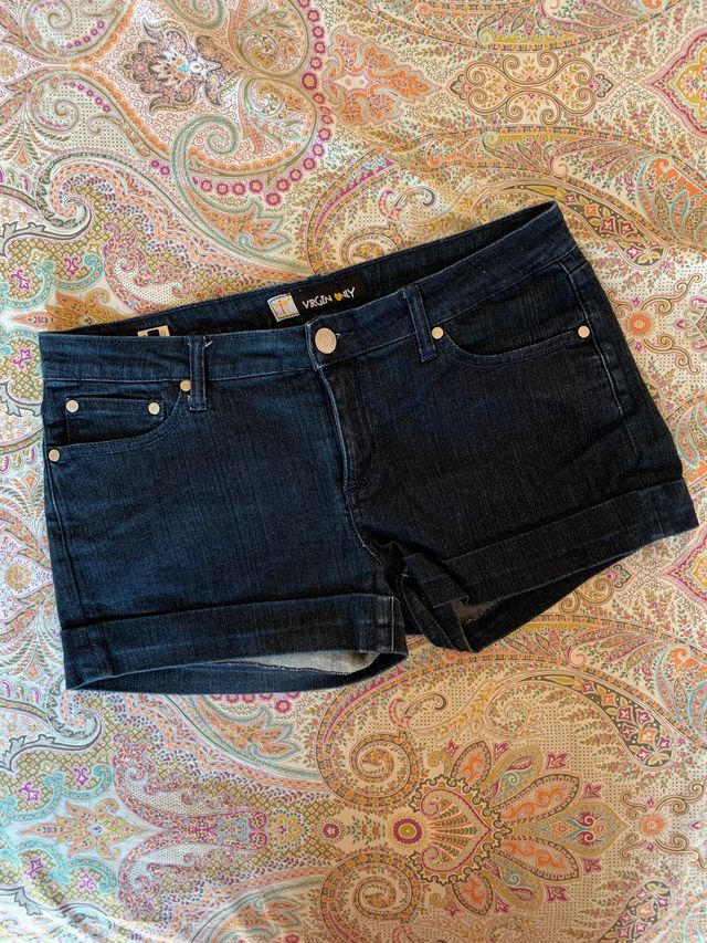 Pantalón corto jeans oscuro