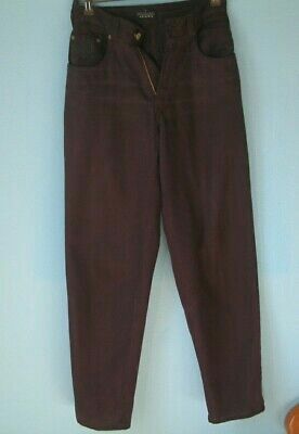 Trussardi Jeans, vaquero color berenjena talla 28