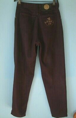 Trussardi Jeans, vaquero color berenjena talla 28